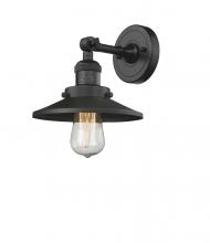 Innovations Lighting 203-BK-M6 - Railroad - 1 Light - 8 inch - Matte Black - Adjustable Sconce