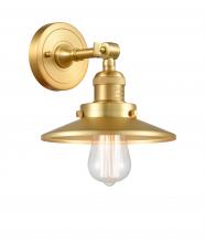Innovations Lighting 203-SG-M4 - Railroad - 1 Light - 8 inch - Satin Gold - Adjustable Sconce