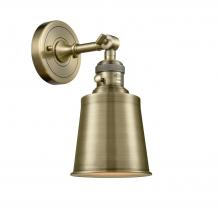Innovations Lighting 203SW-AB-M9-BK - Addison - 1 Light - 5 inch - Antique Brass - Adjustable Sconce