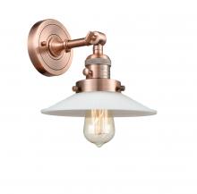 Innovations Lighting 203SW-AC-G1 - Halophane - 1 Light - 9 inch - Antique Copper - Adjustable Sconce