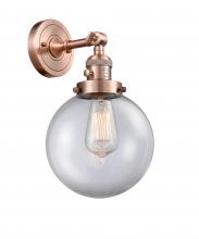 Innovations Lighting 203SW-AC-G202-8-LED - Beacon - 1 Light - 8 inch - Antique Copper - Adjustable Sconce
