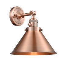 Innovations Lighting 203SW-AC-M10-AC-LED - Briarcliff - 1 Light - 10 inch - Antique Copper - Adjustable Sconce
