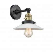 Innovations Lighting 203SW-BAB-G1 - Halophane - 1 Light - 9 inch - Black Antique Brass - Adjustable Sconce