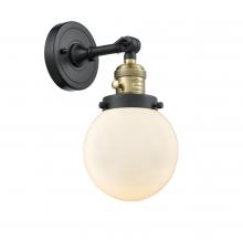 Innovations Lighting 203SW-BAB-G201-6-LED - Beacon - 1 Light - 6 inch - Black Antique Brass - Adjustable Sconce