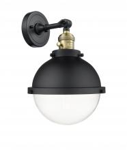 Innovations Lighting 203SW-BAB-HFS-82-BK - Hampden - 1 Light - 9 inch - Black Antique Brass - Adjustable Sconce