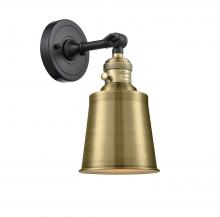 Innovations Lighting 203SW-BAB-M9-AB - Addison - 1 Light - 5 inch - Black Antique Brass - Adjustable Sconce
