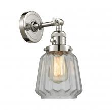 Innovations Lighting 203SW-PN-G142-LED - Chatham - 1 Light - 7 inch - Polished Nickel - Adjustable Sconce