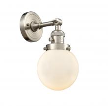 Innovations Lighting 203SW-SN-G201-6-LED - Beacon - 1 Light - 6 inch - Brushed Satin Nickel - Adjustable Sconce