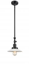 Innovations Lighting 206-BK-G1 - Halophane - 1 Light - 9 inch - Matte Black - Stem Hung - Adjustable Mini Pendant