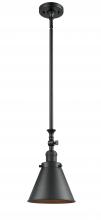 Innovations Lighting 206-BK-M13-BK - Appalachian - 1 Light - 8 inch - Matte Black - Stem Hung - Adjustable Mini Pendant
