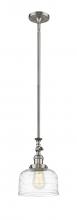 Innovations Lighting 206-SN-G713 - Bell - 1 Light - 8 inch - Brushed Satin Nickel - Stem Hung - Adjustable Mini Pendant