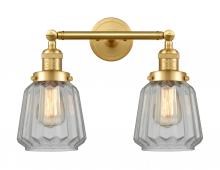 Innovations Lighting 208-SG-G142 - Chatham - 2 Light - 16 inch - Satin Gold - Adjustable Bath Vanity Light