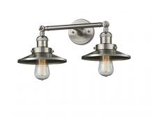 Innovations Lighting 208-SN-M2 - Railroad - 2 Light - 18 inch - Brushed Satin Nickel - Adjustable Bath Vanity Light
