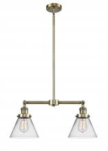 Innovations Lighting 209-AB-G42 - Cone - 2 Light - 21 inch - Antique Brass - Stem Hung - Adjustable Island Light