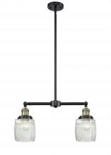 Innovations Lighting 209-BAB-G302 - Colton - 2 Light - 22 inch - Black Antique Brass - Stem Hung - Adjustable Island Light