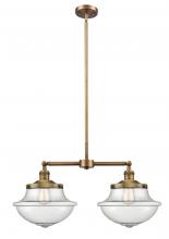 Innovations Lighting 209-BB-G544 - Oxford - 2 Light - 25 inch - Brushed Brass - Stem Hung - Adjustable Island Light