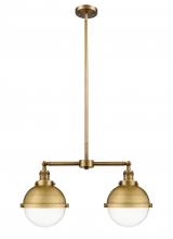 Innovations Lighting 209-BB-HFS-82-BB - Hampden - 2 Light - 18 inch - Brushed Brass - Stem Hung - Adjustable Island Light