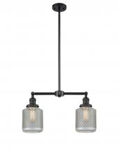 Innovations Lighting 209-BK-G262 - Stanton - 2 Light - 23 inch - Matte Black - Stem Hung - Adjustable Island Light
