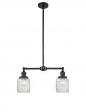 Innovations Lighting 209-BK-G302 - Colton - 2 Light - 22 inch - Matte Black - Stem Hung - Adjustable Island Light