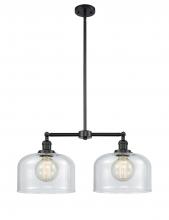Innovations Lighting 209-BK-G72-L - Bell - 2 Light - 21 inch - Matte Black - Stem Hung - Adjustable Island Light