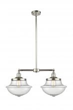 Innovations Lighting 209-PN-G544 - Oxford - 2 Light - 25 inch - Polished Nickel - Stem Hung - Adjustable Island Light