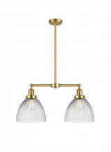 Innovations Lighting 209-SG-G222 - Seneca Falls - 2 Light - 21 inch - Satin Gold - Stem Hung - Adjustable Island Light