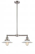 Innovations Lighting 209-SN-G1 - Halophane - 2 Light - 21 inch - Brushed Satin Nickel - Stem Hung - Adjustable Island Light