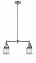 Innovations Lighting 209-SN-G182S - Canton - 2 Light - 21 inch - Brushed Satin Nickel - Stem Hung - Adjustable Island Light