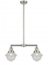 Innovations Lighting 209-SN-G534 - Oxford - 2 Light - 24 inch - Brushed Satin Nickel - Stem Hung - Adjustable Island Light