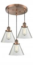 Innovations Lighting 211/3-AC-G42 - Large Cone 3 Light Multi-Pendant