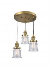 Innovations Lighting 211/3-BB-G184S - Small Canton 3 Light Multi-Pendant