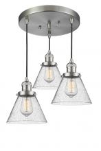 Innovations Lighting 211/3-SN-G44 - Large Cone 3 Light Multi-Pendant
