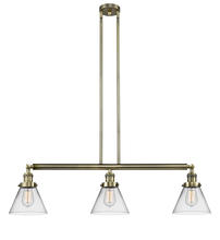 Innovations Lighting 213-AB-G42 - Cone - 3 Light - 40 inch - Antique Brass - Stem Hung - Adjustable Island Light