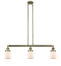 Innovations Lighting 213-AB-G51-LED - Bell - 3 Light - 38 inch - Antique Brass - Stem Hung - Adjustable Island Light