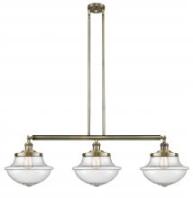 Innovations Lighting 213-AB-G544 - Oxford - 3 Light - 42 inch - Antique Brass - Stem Hung - Adjustable Island Light