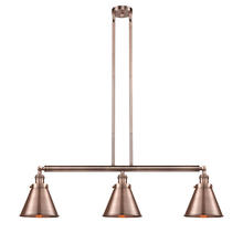 Innovations Lighting 213-AC-M13-AC - Appalachian - 3 Light - 40 inch - Antique Copper - Stem Hung - Adjustable Island Light