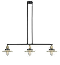 Innovations Lighting 213-BAB-G2 - Halophane - 3 Light - 41 inch - Black Antique Brass - Stem Hung - Adjustable Island Light