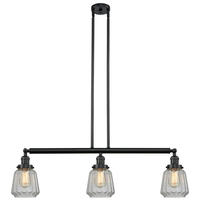 Innovations Lighting 213-BK-G142 - Chatham - 3 Light - 39 inch - Matte Black - Stem Hung - Adjustable Island Light