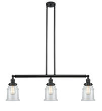 Innovations Lighting 213-BK-G182 - Canton - 3 Light - 39 inch - Matte Black - Stem Hung - Adjustable Island Light