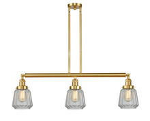 Innovations Lighting 213-SG-G142 - Chatham - 3 Light - 39 inch - Satin Gold - Stem Hung - Adjustable Island Light