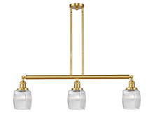 Innovations Lighting 213-SG-G302 - Colton - 3 Light - 38 inch - Satin Gold - Stem Hung - Adjustable Island Light
