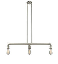 Innovations Lighting 213NH-SN - Bare Bulb 3 Light Island Light