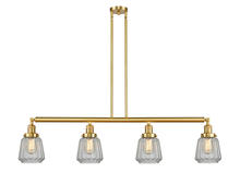 Innovations Lighting 214-SG-G142 - Chatham - 4 Light - 51 inch - Satin Gold - Stem Hung - Adjustable Island Light