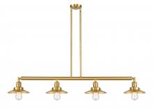 Innovations Lighting 214-SG-M4 - Railroad - 4 Light - 53 inch - Satin Gold - Stem Hung - Adjustable Island Light