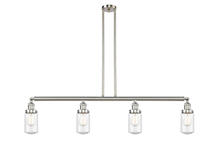 Innovations Lighting 214-SN-G314-LED - Dover - 4 Light - 49 inch - Brushed Satin Nickel - Stem Hung - Adjustable Island Light