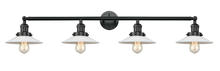 Innovations Lighting 215-BK-G1 - Halophane - 4 Light - 45 inch - Matte Black - Adjustable Bath Vanity Light