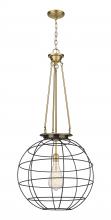 Innovations Lighting 221-1P-BB-CE-22-BK - Lake Placid - 1 Light - 22 inch - Brushed Brass - Chain Hung - Pendant
