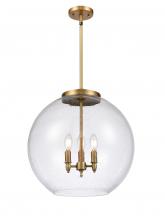 Innovations Lighting 221-3S-BB-G124-18-LED - Athens - 3 Light - 18 inch - Brushed Brass - Stem hung - Pendant