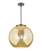 Innovations Lighting 221-3S-BK-G128-16 - Athens - 3 Light - 16 inch - Matte Black - Stem hung - Pendant