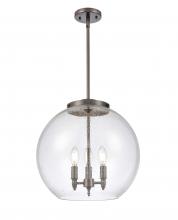 Innovations Lighting 221-3S-OB-G124-16-LED - Athens - 3 Light - 16 inch - Oil Rubbed Bronze - Stem hung - Pendant